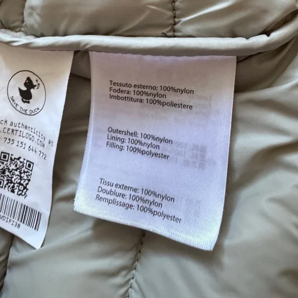 SAVE THE DUCK Woman’s Winter Quilted Hooded Coat In XS - Picture 7 of 14